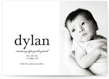 float + tiny heart Birth Announcement Postcards