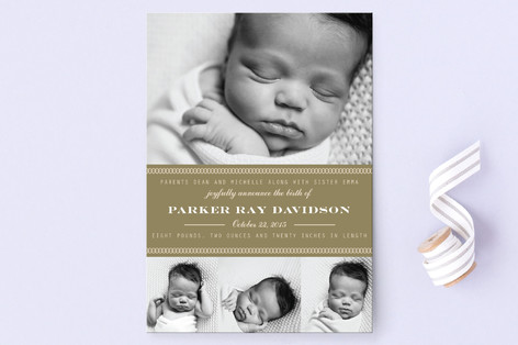 Oliver Birth Announcement Postcards