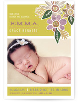 Heirloom Bloom Birth Announcement Postcards
