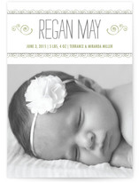 Curlicues Birth Announcement Postcards