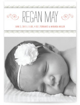 Curlicues Birth Announcement Postcards