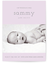 Bebe Chic Birth Announcement Postcards