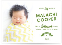 Vintage Label Birth Announcement Postcards