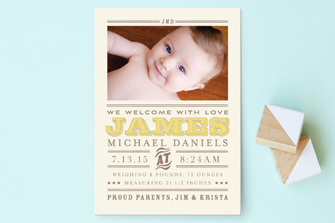 Wild West Baby Birth Announcement Postcards