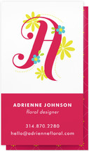 Floral Monogram Business Cards