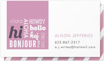 Hello Hello Hello Business Cards