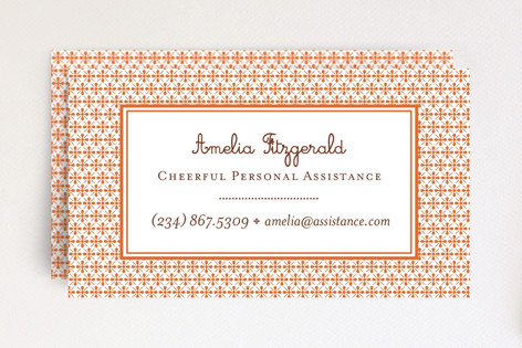 Paprika Patterned Business Cards
