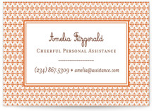 Paprika Patterned Business Cards