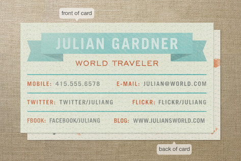 World Traveler Business Cards