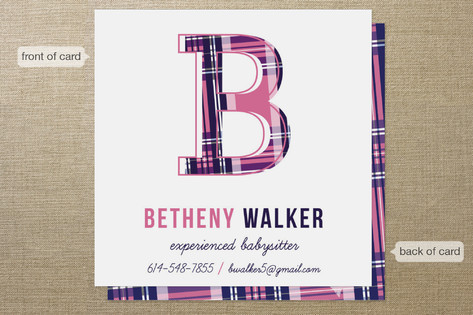 Babysitters Club Business Cards
