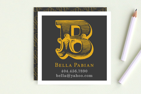 Initial Caps Business Cards