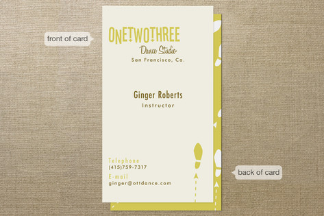 One Two Three Business Cards