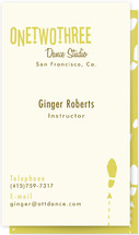 One Two Three Business Cards