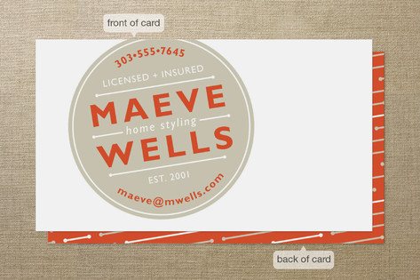 Round Stamp Business Cards