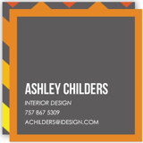 Citrus Chevrons Business Cards