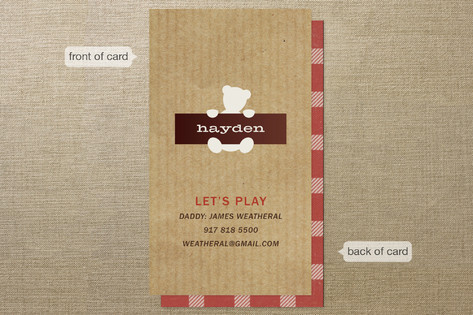 Fave Teddy Business Cards