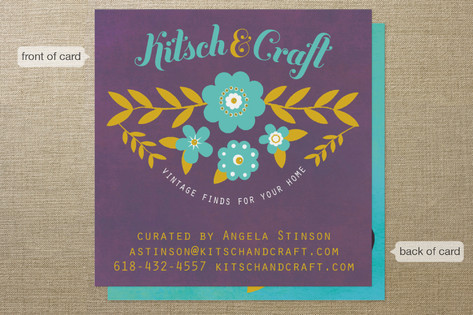 folksy floral Business Cards