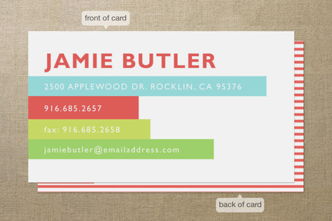 Bright Stripes Business Cards