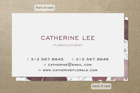Floriculturist Business Cards