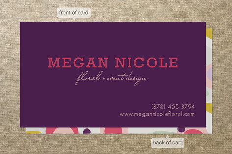 Megan Floral Business Cards