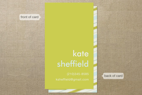 Mustard Stripe Business Cards