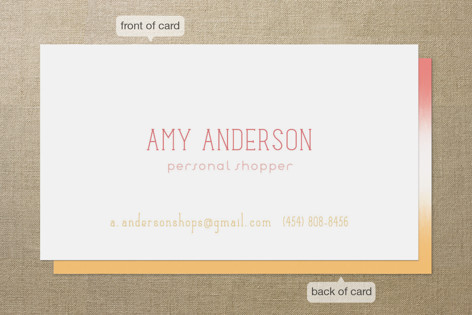 Ombre Stripe Business Cards