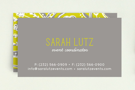 Pop Paisley Business Cards