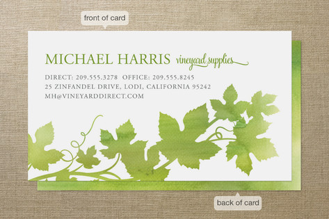 Watercolor Vineyard Business Cards