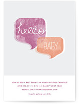 Hello Baby Baby Shower Invitations