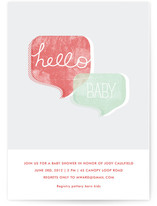 Hello Baby Baby Shower Invitations