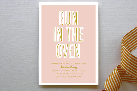 Bun in the Oven Baby Shower Invitations