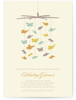 Butterfly Mobile Baby Shower Invitations