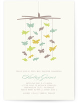 Butterfly Mobile Baby Shower Invitations