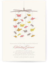 Butterfly Mobile Baby Shower Invitations