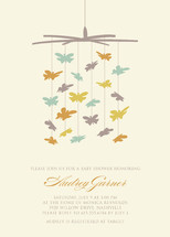 Butterfly Mobile Baby Shower Invitations