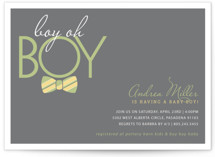 Bow Tie Boy Oh Boy Baby Shower Invitations