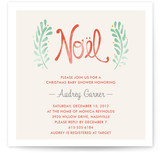 Antique Noel Baby Shower Invitations