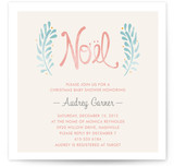 Antique Noel Baby Shower Invitations