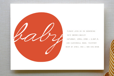 Modern Organic Baby Shower Invitations