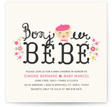 Bonjour Bebe Baby Shower Invitations