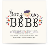 Bonjour Bebe Baby Shower Invitations