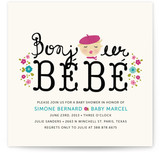 Bonjour Bebe Baby Shower Invitations