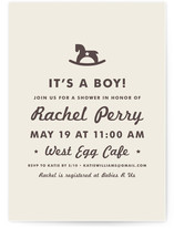 Vintage Rocker Baby Shower Invitations