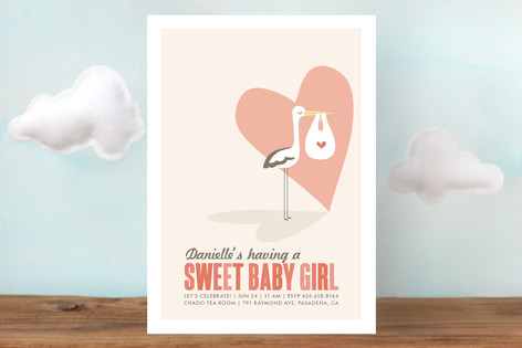 Sweet Delivery Baby Shower Invitations