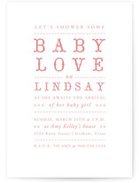 Baby Love Baby Shower Invitations