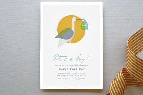 Via Stork Baby Shower Invitations