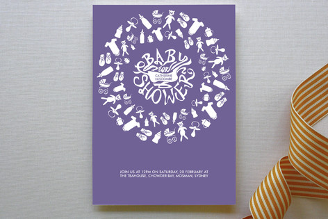 Baby Weave Baby Shower Invitations