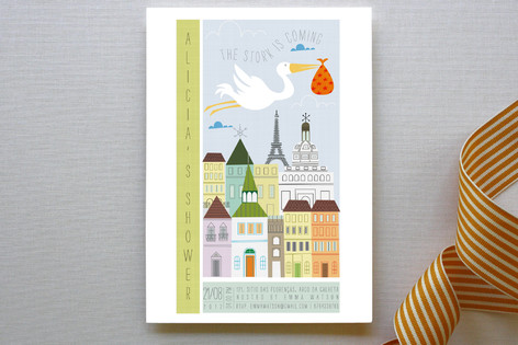 Babies are from Paris Baby Shower Invitations