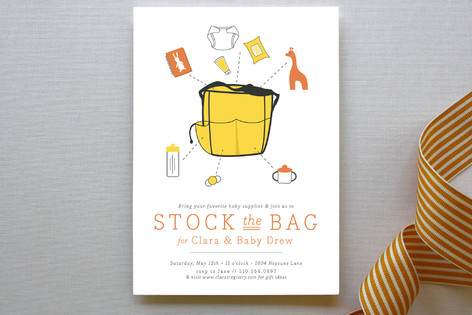 Stock the Bag Baby Shower Invitations