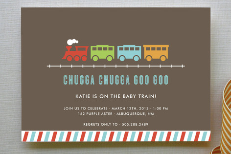 Chugga Chugga Goo Goo Baby Shower Invitations
